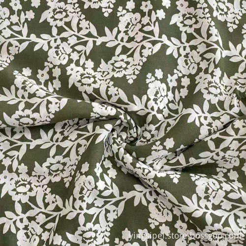 Beliebter 45S gewebter 100%Rayon Vibrane Blumendruckstoff